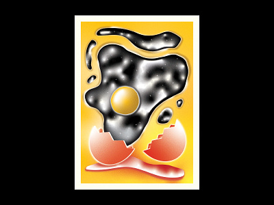Sunny Side dropbox egg print surrealism texture