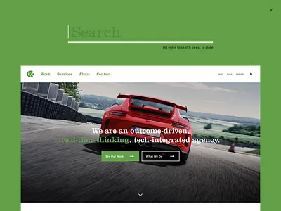 C-K website search push-down design search bar ux web