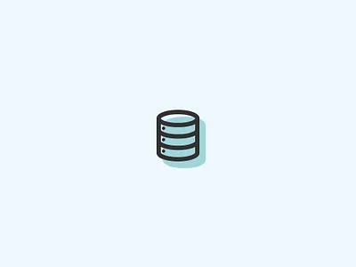 Database icon in Offset Design colors data databse design icon illustration interface logo minimal offset offset design trend ui