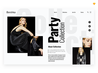 Fashion - Bershka - Party Collection bershka brand clean clear creative dailyui design eccomerce fashion inspiration interface jetup portfolio sketch typography ui ux web webdesign website