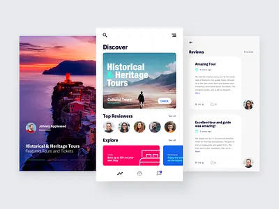 Travel App app clean flat ios mobile travel ui ux