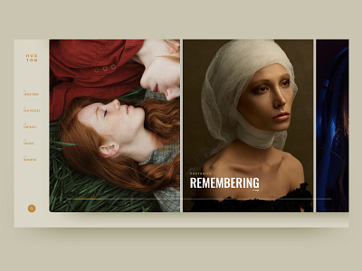 The Huxton Hero Concept For Photography creative creative design design fashion hero area hero banner layouts left menu photgraphy slide show typography ui ux