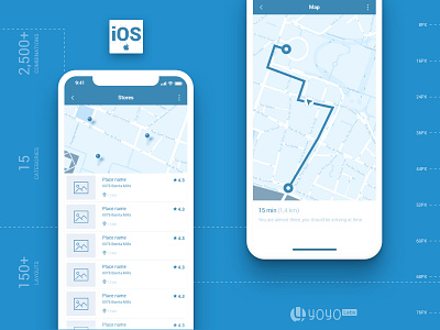 Wireframe for iOS App Projects app clean design ios kit map ui mobile app multipurpose startup template ui ui kit ux wireframe