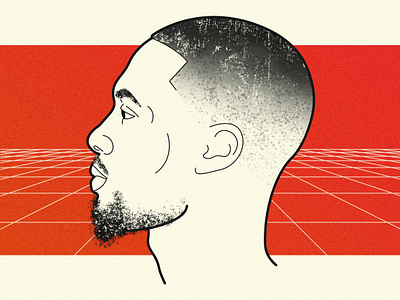 Damian Lillard ball basketball brushes damian lillard head hoops illustration nba portland profile ripcity social media sports trail blazers