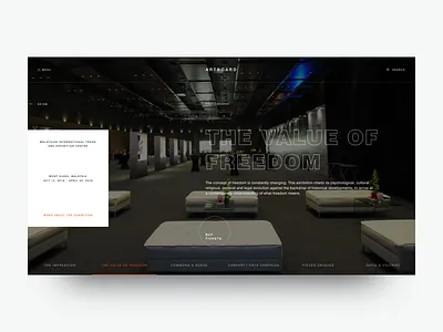 Artboard concept dark design photos slider typography ui ux web