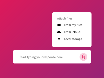 Attach a file app attach chat chat ui chatbot clean clean is good design file interaction loages loages team message messenger micro interaction minimal mobile app mobile ui ui ux
