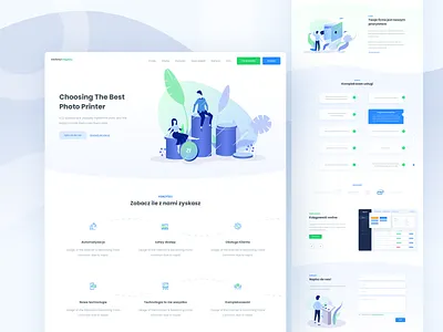 Landing Page - Accountancy Company 💰💸 accountancy blue clean design green illustration landing page ui ux vector web work