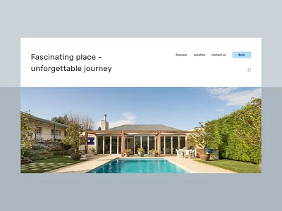 Hideout. Homepage book design experience holiday homepage homepage design house interface simple ui ux web web page