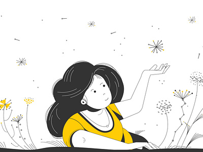 Flowers character design illustration vector