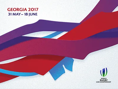 World Rugby U20 - GEORGIA 2017 branding championship design floral georgia illustration look and feel rugby sport vine visual style
