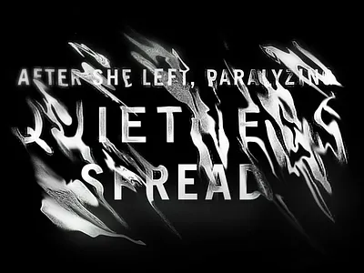 Quietness black and white custom typography design illustration typography