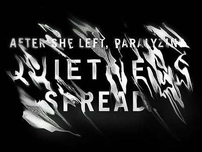 Quietness black and white custom typography design illustration typography