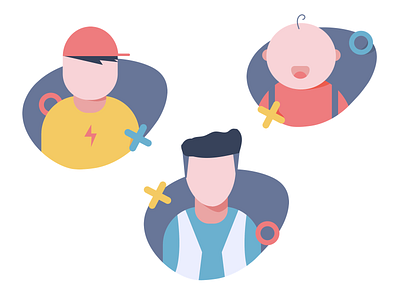 Characters character flat illustration minimalist vector visual
