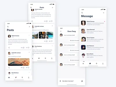 Chat APP activity stream app design icon ui ux