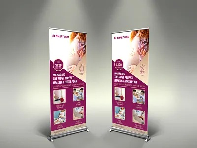 Pregnancy Signage Template baby birth care child docter expecting family fetal figure flyer health hospital leaflet love maternity medical medicine mothers day newborn pictogram