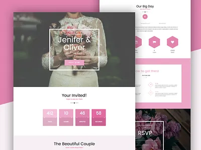 Elegant Wedding Landing Page event landing page landing page wedding