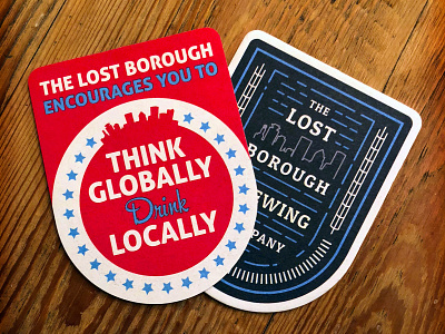 Die Cut Brewery Coasters beer art beer branding brewery coasters diecut lostboroughbrewing
