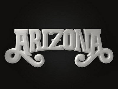 Arizona 3d 3d render 3d type 3d typography album art album artwork design graphic design hand lettering illustrator lettering music photoshop record cover type typography vinyl record
