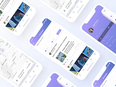 Social App UI android app branding clean design ios ironsketch mobile redesign ui ux