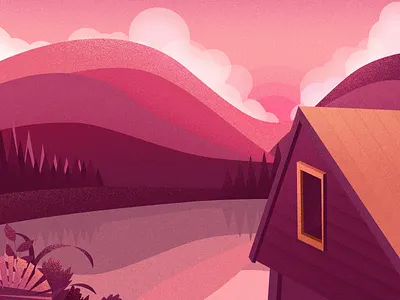 lakeside ui 插图 设计 风景