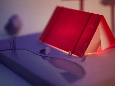 Camping Detail camping nature paper pond rock tent tree