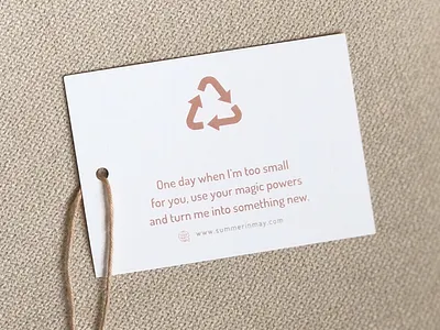 Children’s Clothing Brand - Hang Tag Design children clothing ecofriendly hangtag recycle sustainability sustainable symbol tag