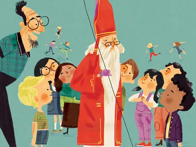 Saint Nicholas book character children christmas emanuel folioart illustration publishing santa wiemans