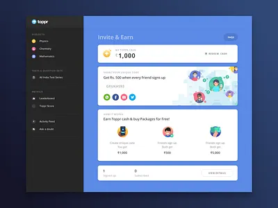 Invite & Earn character e learning illustration invite money referral ui vector