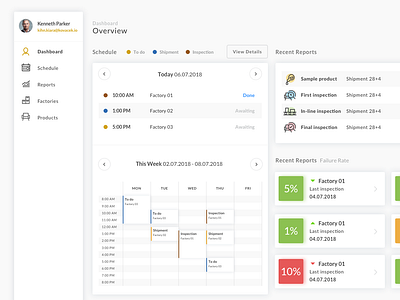 Concept - Dashboard App app application dashboard furniture management production ui ux design web
