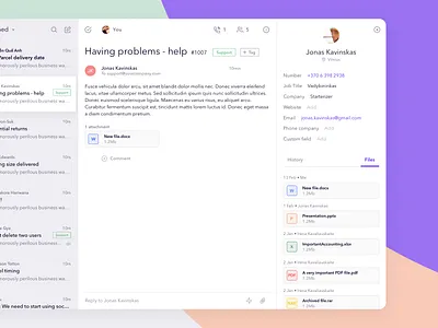 Contact centre: Customer history agent call centre contact centre crm customer support email live chat saas support web app
