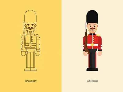 Character Design - British Guard character guard illustration illustrator