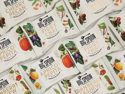 Big Spoon Roasters Nut Butter Bars botanicals foil food hospitality natural package design packaging wrap