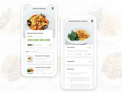 Recipes app app concept appdesign concept design mobile ui ux ux design