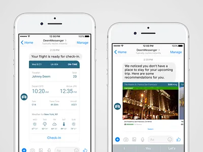 Facebook Messenger Bot chat bot chat bubbles mobile app travel