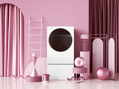 LG Signature 3d abstract ad adobe advertising architecture c4d cgi cinema4d colors commercial design geometric geometry home illustration photoshop print render set