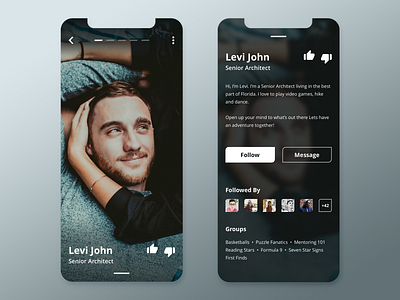 Daily UI Challenge #006 - User Profile app blue color dailyui design interface profile sketch type ui ui 100 user profile ux