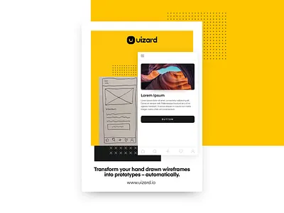Uizard Flyers branding design flyer minimal poster print typogaphy ui uizard wireframe