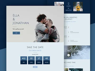 Winter Wedding Landing Page event landing page landing page wedding