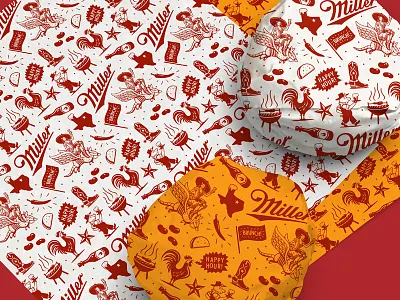 NEW WORK: Miller Tavern & Beer Garden america arlington bar barbecue bbq beer branding brewery cowboy forefathers group growcase high life highlife illustration lite miller tavern beer garden restaurant texas