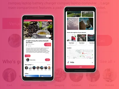 Event details - Kloh android android app categories design dribbble event app event details gradient interface material design minimal mobile ui ux