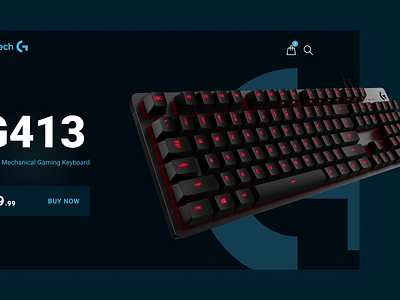 Logitech Redesign clean ecommerce interface keyboard layout logitech product shop ui ux web website