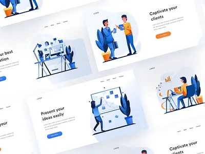 Light Header Examples bright color combinations character design design exploration flat gradient icon grey creative pattern illustration pack minimal clean design user experience user interface ui visual identity website web header examples work office environment