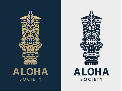 Aloha! aloha hawaii lineart logo mask monoline native tiki