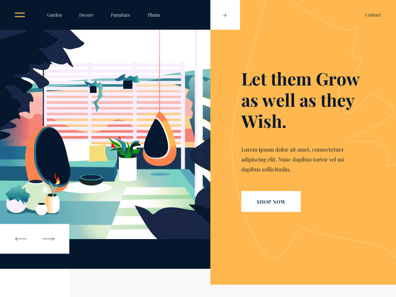 Garden Landing Page animation clean colors design illustration landing minimal ui ux web website