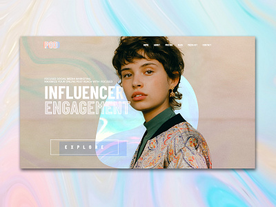 Instagram Engagement Platform Full-Page UI Concept adobe xd concept creative design digital fashion full page graphic design interface landing page nashville onboarding ui pastel photoshop screen typography ui web design website