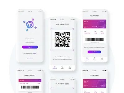 Transportpay Mobile App colors design mobile ui ux
