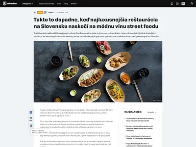 refresher.sk desktop article page article article design magazine refresher ui ux design webdesign