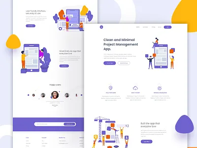 Saas App Landing Page app app landing page clean ui design clean user interface clean website design home page illustration landing landing page landing page design minimal typography ui ui design ux web web design website website design company