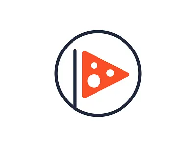 Pin High Pizza Shop golf golf logo headcover identity logo pin pin design pizza