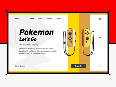 Pokemon Dashboard dashboard game interface landing pokemon red switch ui web yellow